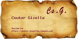 Csutor Gizella névjegykártya