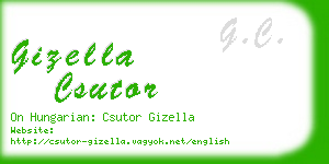 gizella csutor business card